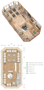 Carpa Glamping Multiusos de Gran Tamaño, Casa de Campo al Aire Libre con Baño para <span class=keywords><strong>Restaurante</strong></span> y Cafetería - Product Image 3