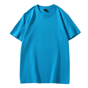 T-shirt noir pour homme, coupe classique, 100% coton tricoté 240g, uni imprimé, manches courtes, col rond, streetwear personnalisé, décontracté, anti-plis - Product Image 5