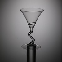 Design moderne 6 gobelets à cocktail en Tritan en plastique transparent de 140ml jetables en PS pour les fêtes verres à vin transfrontaliers