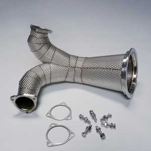 OEM High Temperature Resistant Downpipes for AUDI S4 S5 3.0T B9 Stainless Steel Downpipe With Heat Shield Car Exhaust System - Product Image 2