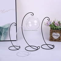 Boule suspendue avec cordon, vase en verre globe suspendu avec un grand trou de fenêtre ouvert pour plantes DIY mixtes