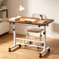 Bureau d'ordinateur portable en bois ergonomique, réglable, convertible et pivotant, pour hôtel et chambre à coucher