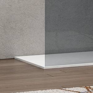 Mampara de Ducha Kamalu KW-100BF de 110 cm con Vidrio Ahumado Rectangular, Perfil Negro Mate, Impermeable, Estilo Recto para Baño - Product Image 4