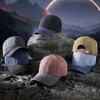 Gorra de Béisbol Vintage de 6 Paneles en Mezclilla Lavada, Personalizable y Ajustable, Estilo Dad Hat para Hombre y Mujer, Retro, Urbana, Transpirable e Impermeable, de Algodón