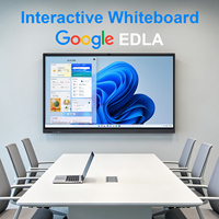 Papan Tulis Pintar 85/86 Inci Android 15 dengan Layar Sentuh Interaktif Bersertifikasi Google EDLA untuk Ruang Pelatihan Pendidikan