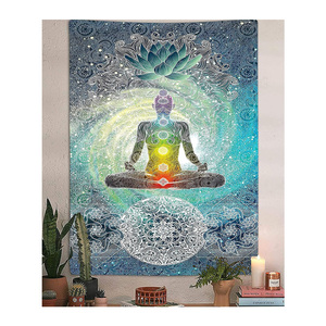 Tapiz Decorativo de Pared con Impresión Digital HD de los Siete Chakras para Yoga, Meditación y Zen, Bandera Promocional de Poliéster - Product Image 1