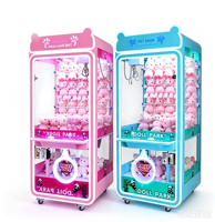 Machine à griffes à monnayeur pour peluches chat mignonnes, distributeur de poupées, machine à griffes porte-bonheur