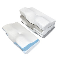 Oreillers ergonomiques en mousse à mémoire OEM ODM Oreillers orthopédiques en mousse à mémoire de forme souples et respirants personnalisés en usine Oreillers de massage du cou