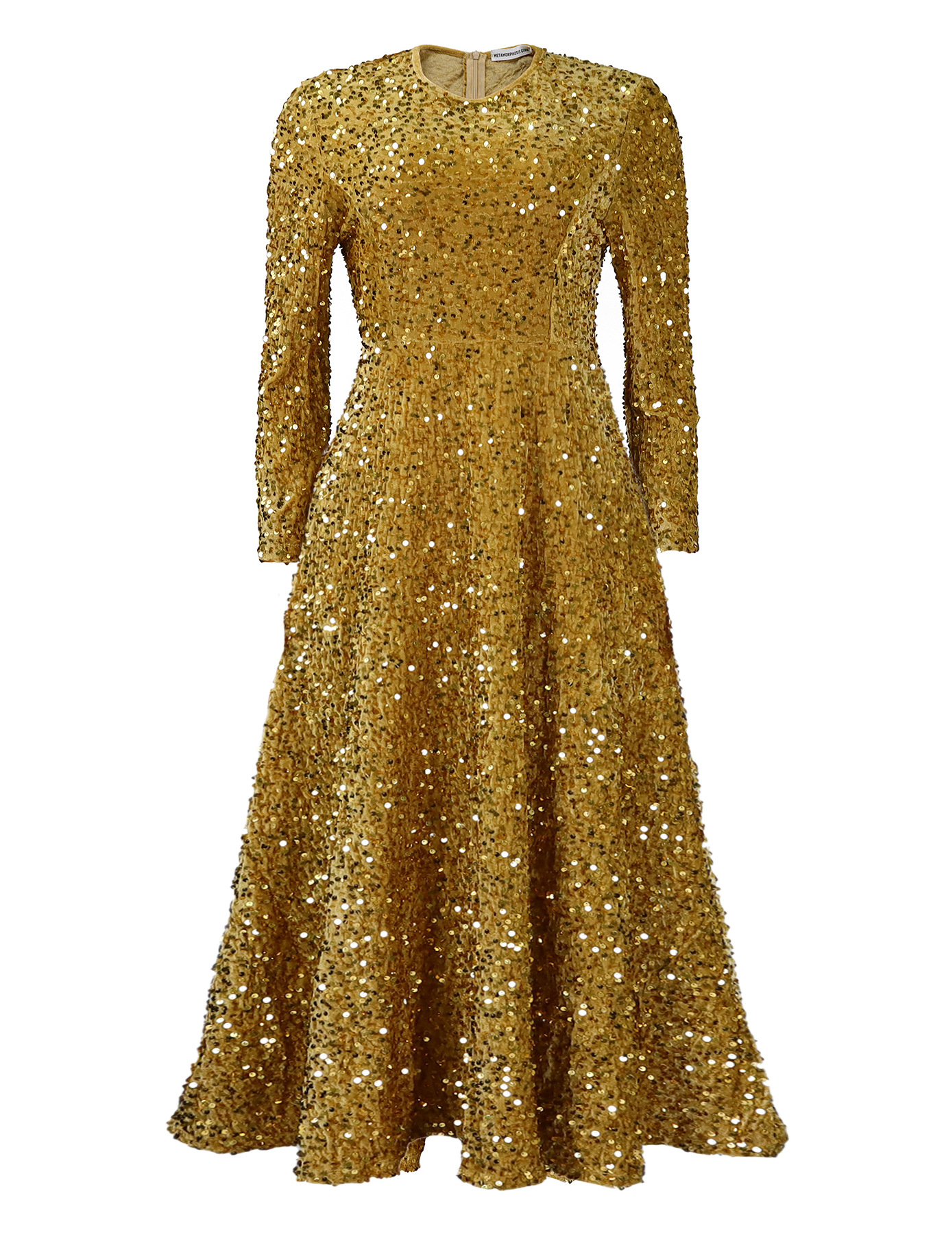 2024 Star Print Dress - Modest Sequined Midi Evening Gown