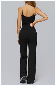 Set da Jogging da donna gilet sportivo pantaloni larghi <span class=keywords><strong>2</strong></span> pezzi Set morbido tessuto Flare leggings da ginnastica <span class=keywords><strong>sport</strong></span> <span class=keywords><strong>sport</strong></span> Yoga Set - Product Image 3