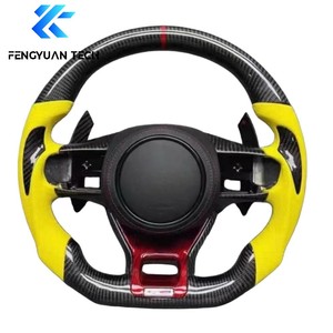 Volante Deportivo Personalizado de Fondo Plano en Fibra de Carbono Rojo y Negro para Kia K5 Gt Line K1 K2 K3 K4 2021 2022 2023 2024 2025 - Product Image 1