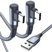 Câble de charge rapide USB Type-C tressé Sweguard 3A à angle droit, lot de 2, 2 m, pour iPhone 17/16/15 Pro Max