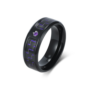 Anillo Inteligente con Pantalla LED Táctil, Monitor de Ritmo Cardíaco, Color Morado, Rojo y Verde, Joyería para Hombre, Diseño Geométrico - Product Image 5