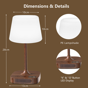 Lampe de table portable sans fil rechargeable 4000 mAh, lampe de douche étanche IP55, lampe de camping LED à intensité variable haute capacité - Product Image 4