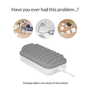 Station de charge USB-C 10 ports 100W pour aéroport, bureau, domicile, rapide, DC, publique, électronique, pour téléphones mobiles et plusieurs appareils - Product Image 2