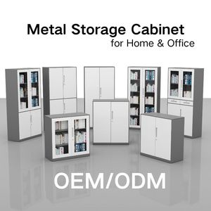 Guangzhou Ex-Stock Steel <span class=keywords><strong>Filing</strong></span> Storage <span class=keywords><strong>Cabinet</strong></span> Large Lockable 2 Swing Doors <span class=keywords><strong>4</strong></span> camadas ajustáveis para Home Office - Product Image 6