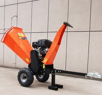 Broyeur de bois mobile à essence 15 CV, remorquable, pour usage agricole, déchiqueteuse de branches d'arbres montée sur remorque, vente directe usine