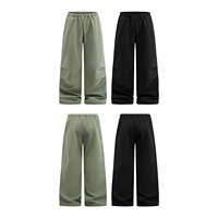 QUICKSHOW Nylon Fleece-gefütterte Baggy Outdoor Fallschirmhose Herren Mode Gestapelte Knie Leichtgewichtige Ballonhose Unisex
