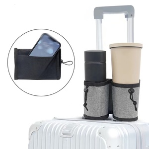 Wholesale Portable Travel Luggage Cup Holder Free Hand Suitcase <b>Drink</b> Bag Milk Tea Coffee Mugs Fits All Handles - Product Image 1