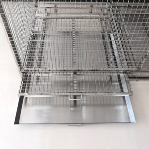 <span class=keywords><strong>Cage</strong></span> de Vol Grande pour Ara en Acier Inoxydable avec Roulettes pour Équipement Vétérinaire EUR VET - Product Image 5