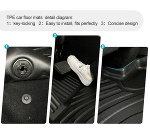 Sortie d'usine Stable qualité 3D TPE tapis de sol de voiture tapis de pied couverture tapis de voiture pour <span class=keywords><strong>2020</strong></span> VW Tiguan accessoires intérieurs - Product Image 4