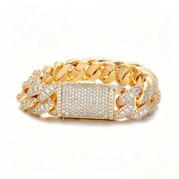 Elegante Cadena Cubana de Moissanita Premium con Engaste de Bisel, Chapada en Oro de 18K, Joyería Fina para Hombre Estilo Hip Hop, Regalo