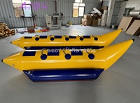 Perahu Pisang Tiup Mainan Perahu Pisang yang Dapat Ditarik Perahu Pisang Tiup untuk Permainan Olahraga Air