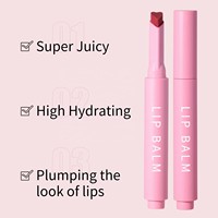 Rouges à lèvres teintés végétaliens de haute qualité étiquette personnalisée nouveau non collant 4g tasse rose lèvres repulpant baume bio longue durée en gros