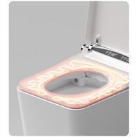 Capteur de pied rinçage siège chauffant une pièce placard à eau carré noir cuvette de toilette toilette intelligente automatique avec réservoir d'eau