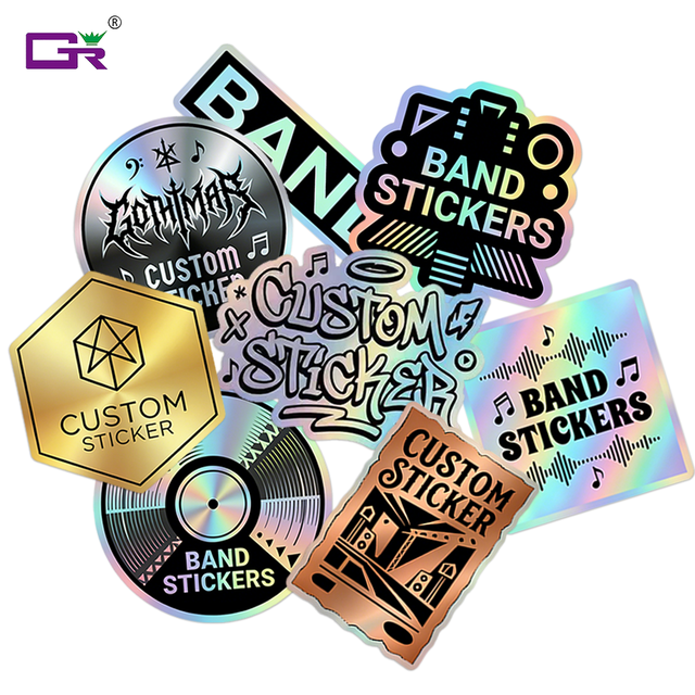 Custom Durable Waterproof Holographic Glitter Die Cut Stickers for Craft Projects-Eco-Friendly Reusable Decorative Stickers
