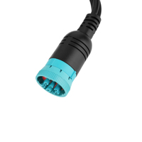 OEM ODM J1900 9Pin konektor laki-laki perempuan OBD2 OBDII adaptor dengan kabel Y alat tenun untuk pembaca kode