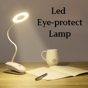 Moderne <span class=keywords><strong>LED</strong></span>-Schreibtischlampe mit Clip, 18 LEDs, Lesebeleuchtung, 2 USB-/Lademodi, 3 Weißlichtmodi, 360° verstellbarer Clip, Akku - Product Image 2