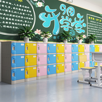 Casier étudiant stockage casiers intelligents casier de couleur rose Mini casier scolaire petit casier en acier armoire armoire en métal casier