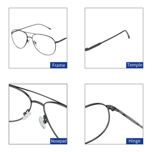 Monturas Ópticas de Titanio con <span class=keywords><strong>Lentes</strong></span> de Resina, Estilo Piloto <span class=keywords><strong>para</strong></span> <span class=keywords><strong>Caballero</strong></span>, Modelo 2023 - Product Image 3