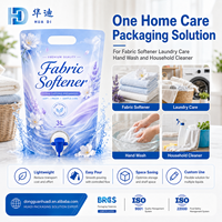 Sac de conditionnement personnalisé pour adoucissant textile en boîte 3L avec robinet anti-fuite pour recharge de liquide, idéal pour les marques de produits de lavage