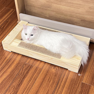 Solid Wood Cat <b>Scratching</b> <b>Post</b> 1 Level Hemp Rope Mat Durable Cat Tree For Indoor Cats - Product Image 4