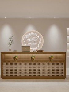 Wabi-sabi tienda de <span class=keywords><strong>ropa</strong></span> para el hogar bar ratán tejido simple japonés <span class=keywords><strong>y</strong></span> coreano mostrador de recepción salón de belleza mostrador de recepción - Product Image 5