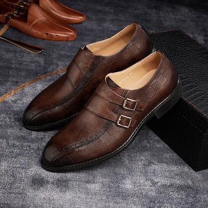 Brook Embossed British Business Casual Leather <b>Shoes</b> Glossy Thick <b>Soles</b> Enhanced Handcrafted Color-Painted Men's Autumn Leopard - Product Image 2