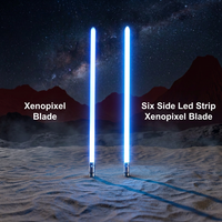 Sabres Nexus hautement recommandés, lame Xenopixel à six bandes LED, seulement 1 pouce (3 mm) d'épaisseur, 82 cm de long, pointe en polycarbonate.