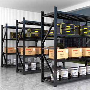 Jigong Racking Estante y bastidores sin pernos de metal ajustable Almacenamiento de almacén Engrosamiento Estante de metal de servicio medio - Product Image 5