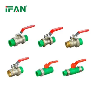 IFAN usine eau plomberie PPR laiton robinet à boisseau sphérique polypropylène plastique PPR raccords de tuyauterie