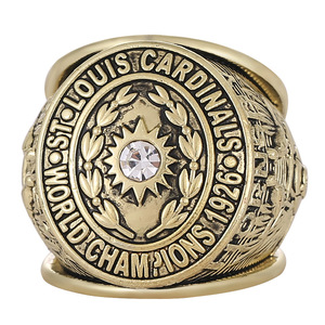 Venda por atacado transfronteiriça de anéis de campeonato de beisebol MLB St. Louis Cardinals de 1926 para homens, feitos de liga com incrustações de diamante. - Product Image 2