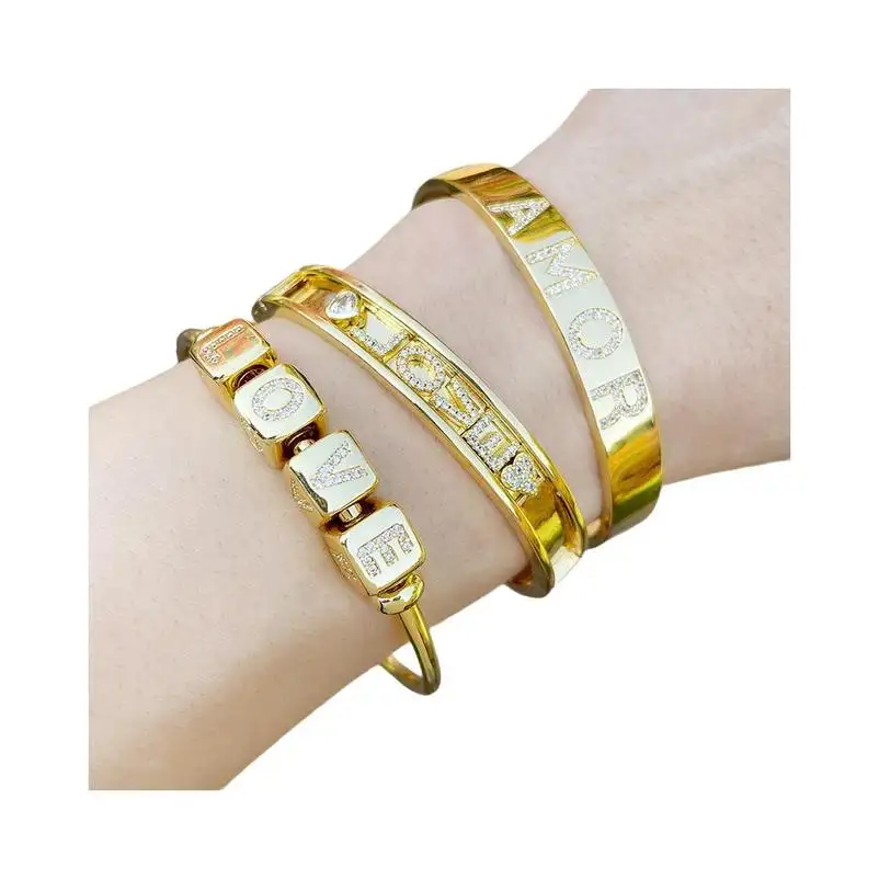 Bracciale da donna per gli uomini oro argento serpente Chai vetro con perline di fascino italiano ciondoli di giada all'ingrosso promessa braccialetti