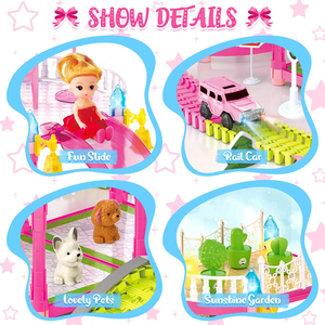 Vendita calda casa delle bambole per bambini per ragazze con auto da corsa pista di auto da corsa giocattolo casa delle bambole - Product Image 2