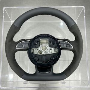 Volante Deportivo en Oferta para <span class=keywords><strong>Audi</strong></span> RS3 RS7 Q7 C6 C8 S6 B8 B8.5 B9 S3 S4 B8 A1 A3 A4 A5 A6 A7 A8 Q3 Q5 Q7, Volante de Gamuza - Product Image 4