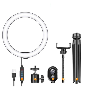Anneau lumineux LED à clipser de 5 pouces avec pince et trépied à intensité variable pour l'éclairage du téléphone portable - Product Image 6