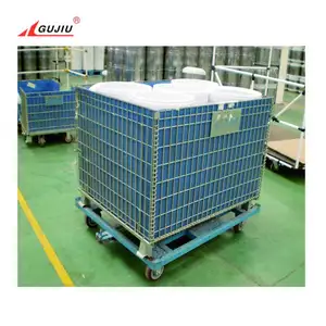 Reemplazable de alambre de contenedor de almacenamiento de Metal de leña de paletas de plástico jaula pesados contenedores de almacenamiento