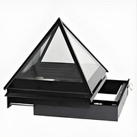 Fenêtres de toit en verre de lucarne de maison sur mesure Lucarnes électriques Grand atelier Lucarnes de toit coulissantes pliantes