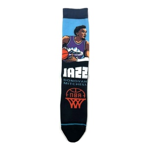 Chaussettes de basket-ball montantes <span class=keywords><strong>Donovan</strong></span> <span class=keywords><strong>Mitchell</strong></span> Utah Jazz : chaussettes de sport à motif de joueur pour hommes, idéales pour les matchs et les vêtements de fans - Product Image 4