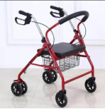 4輪歩行器 アルミ製 軽量 歩行補助 医療 看護用 歩行車 椅子付き 高齢者向け - Product Image 2